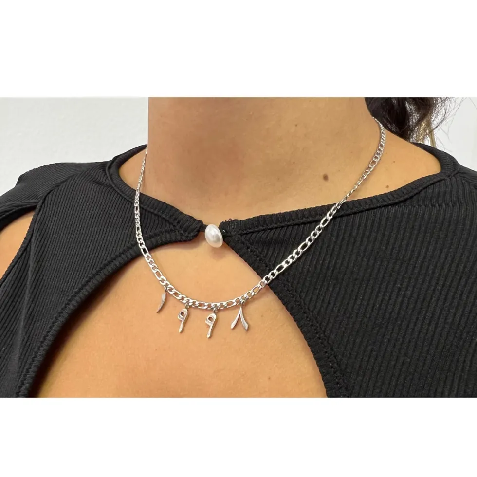 Arabische Jahreszahl Kette | 18K vergoldet