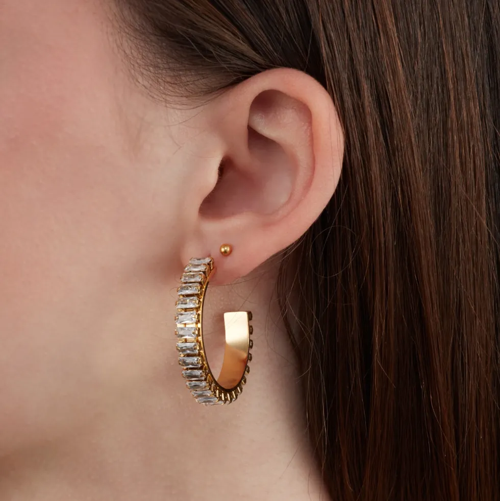 Big Icy Creolen | 18K vergoldet