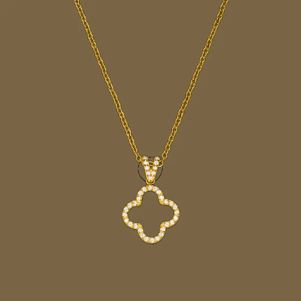 Bright Clover Kette | 18K vergoldet