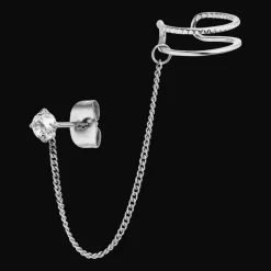 Bright Diamond Ohrkette | 18K vergoldet