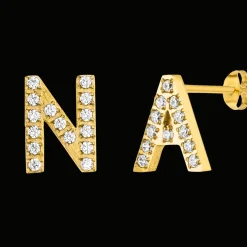 Bright Letter Ohrstecker | 18K vergoldet