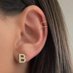 Bright Letter Ohrstecker | 18K vergoldet