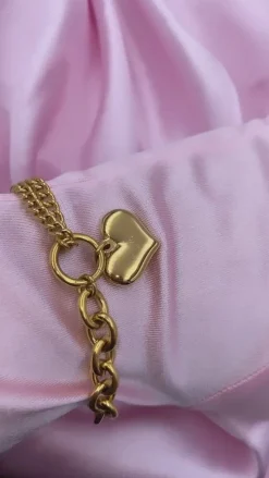 Chunky Heart Armband + Gravur