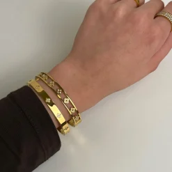 Clover Deluxe Armreif | 18K vergoldet