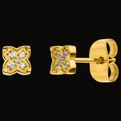 Clover Stone Ohrstecker | 18K vergoldet