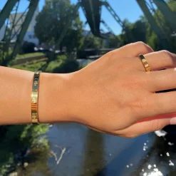 Crossed Arianna Armreif | 18K vergoldet