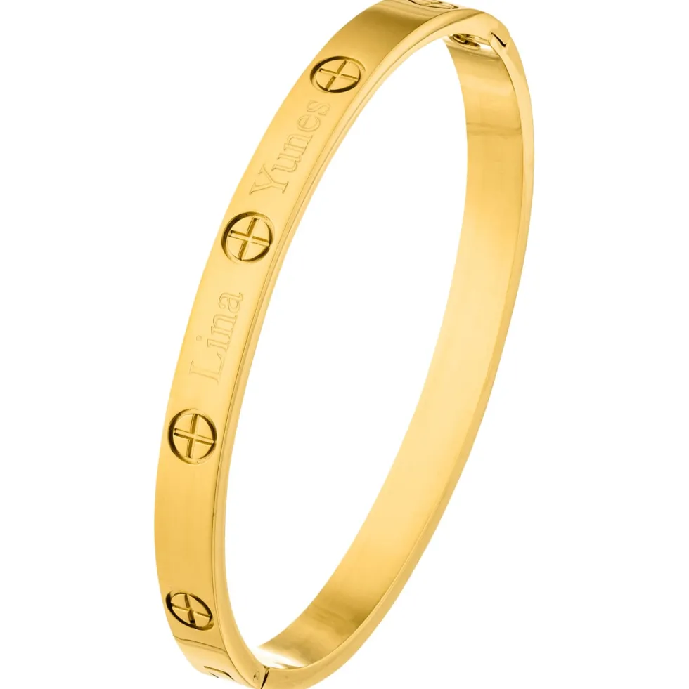 Crossed Arianna Armreif | 18K vergoldet