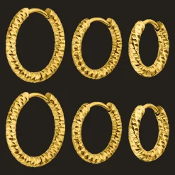 Crushed Set Ohrringe | 18K vergoldet
