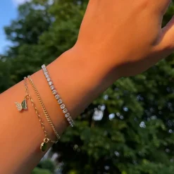 Crystal Butterfly Armband | 18K vergoldet