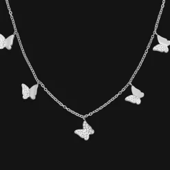 Crystal Butterfly Halskette | 18K vergoldet