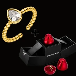 Dotty Ring + Geschenkbox | 18K vergoldet