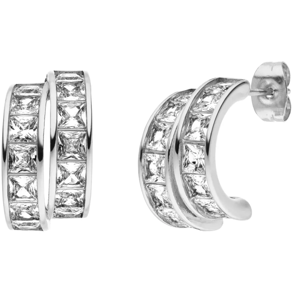 Double Shine Ohrstecker | 18K vergoldet