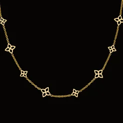 Elegant Flower Kette | 18K vergoldet