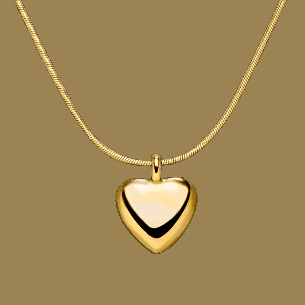 Elegant Heart Halskette | 18K vergoldet