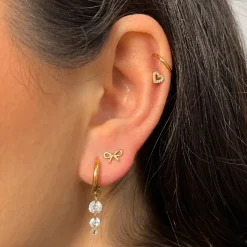 Elegant Tie Ohrstecker | 18K vergoldet