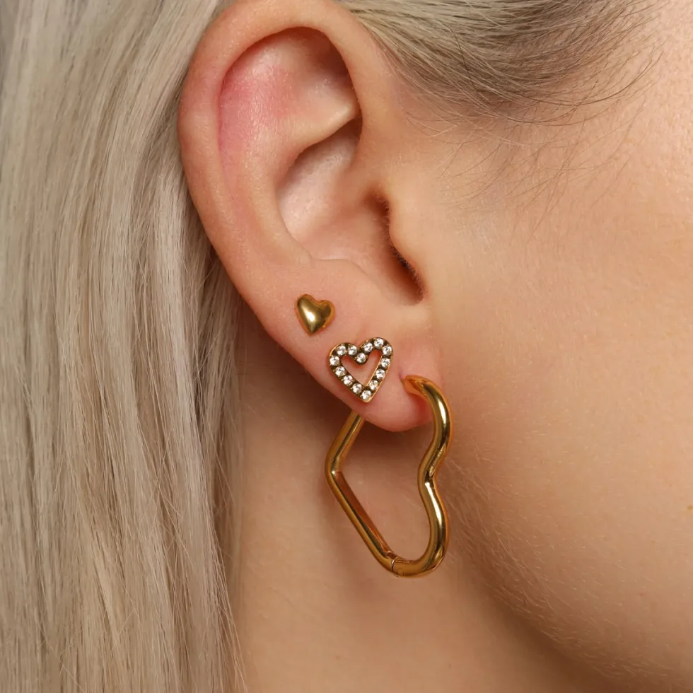 Fancy Heart Ohrringe | 18K vergoldet
