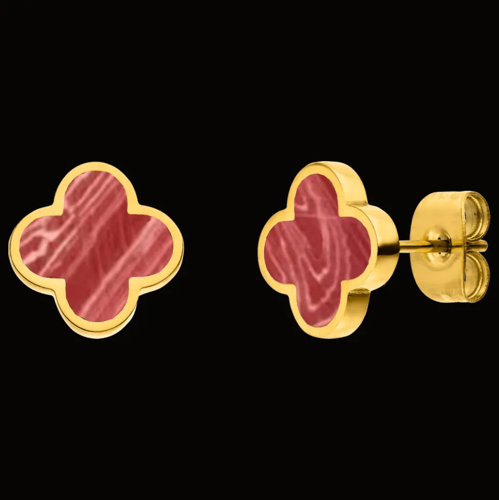Fire Clover Ohrstecker | 18K vergoldet