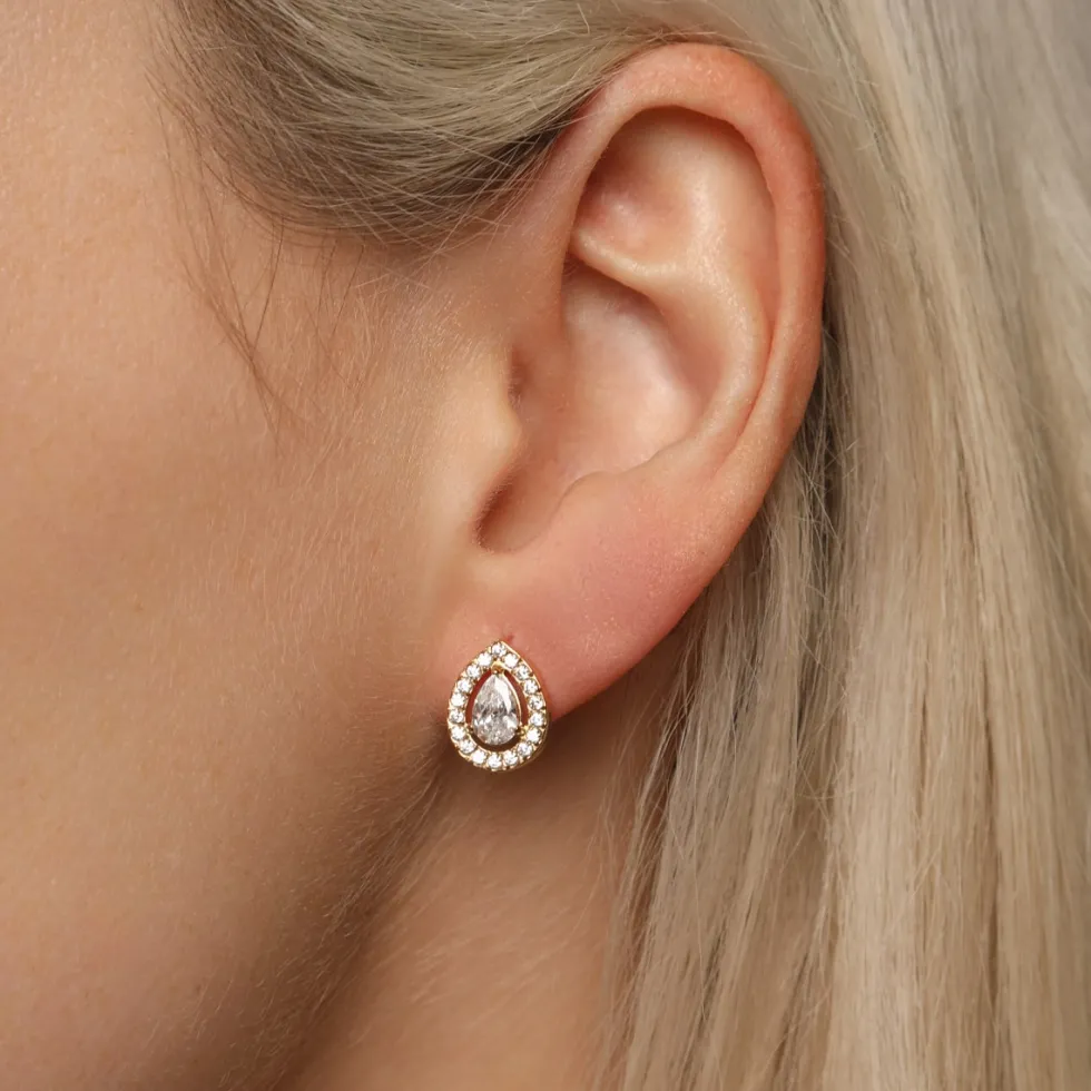 Glamour Drop Ohrstecker | 18K vergoldet