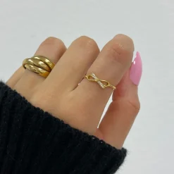 Glow Tie Ring | 18K vergoldet