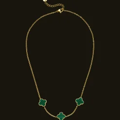 Green Clover Kette | 18K vergoldet