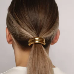 Haargummi mit Schmuck | 18K vergoldet
