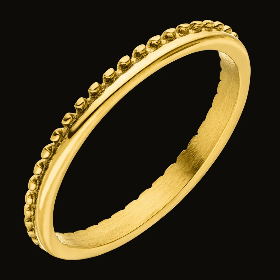 Half Dotted Ring | 18K vergoldet