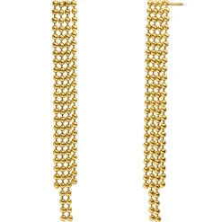 Hanging Beads Ohrstecker | 18K vergoldet