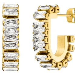 Icy Baguette Ohrstecker | 18K vergoldet