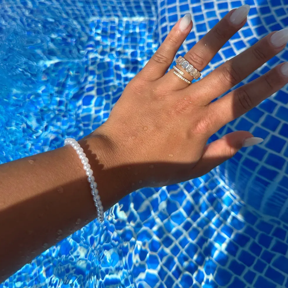 Jacinta Perlenarmband | 18K vergoldet