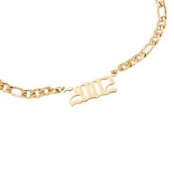 Jahreszahl Gothic Armband | 14K vergoldet