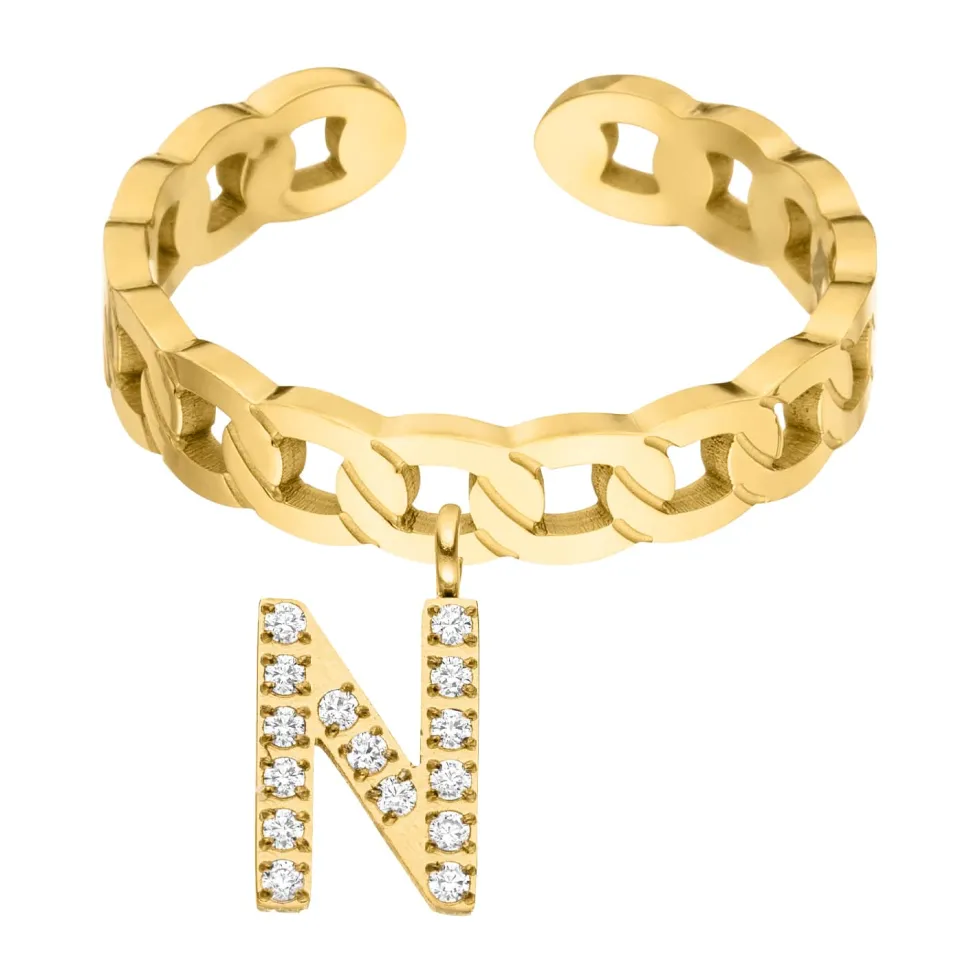 Letter Ring | 18K vergoldet