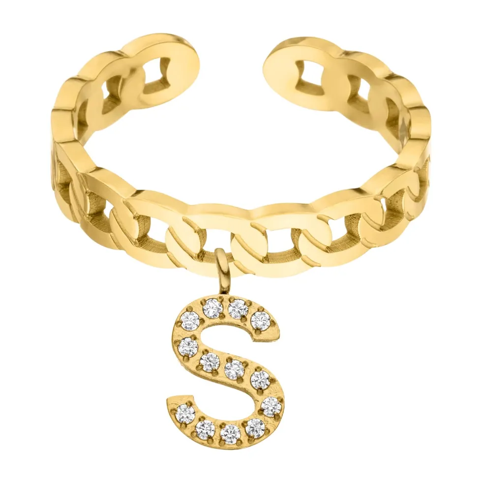 Letter Ring | 18K vergoldet