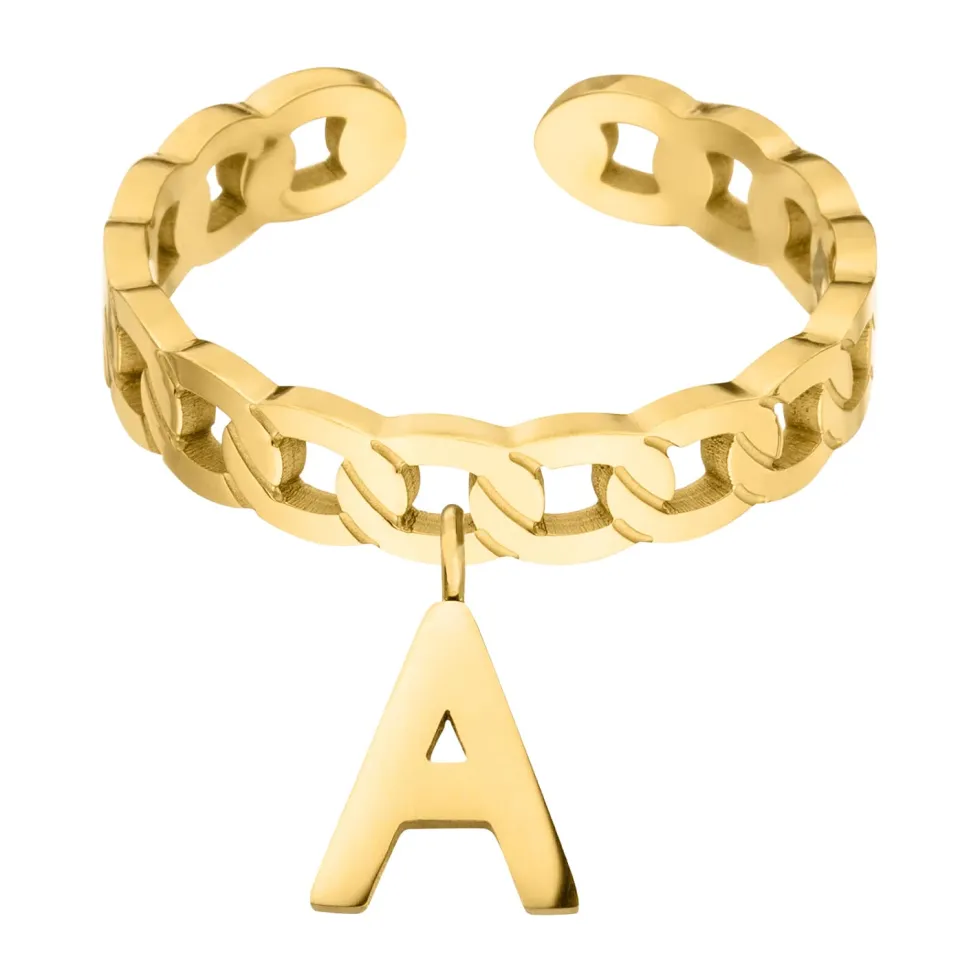 Letter Ring | 18K vergoldet