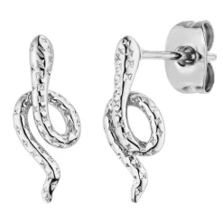 Looping Snake Ohrstecker | 18K vergoldet