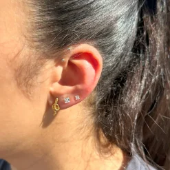 Looping Snake Ohrstecker | 18K vergoldet