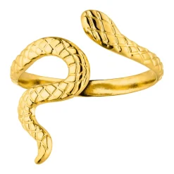 Looping Snake Ring | 18K vergoldet