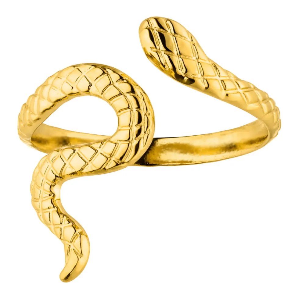 Looping Snake Ring | 18K vergoldet