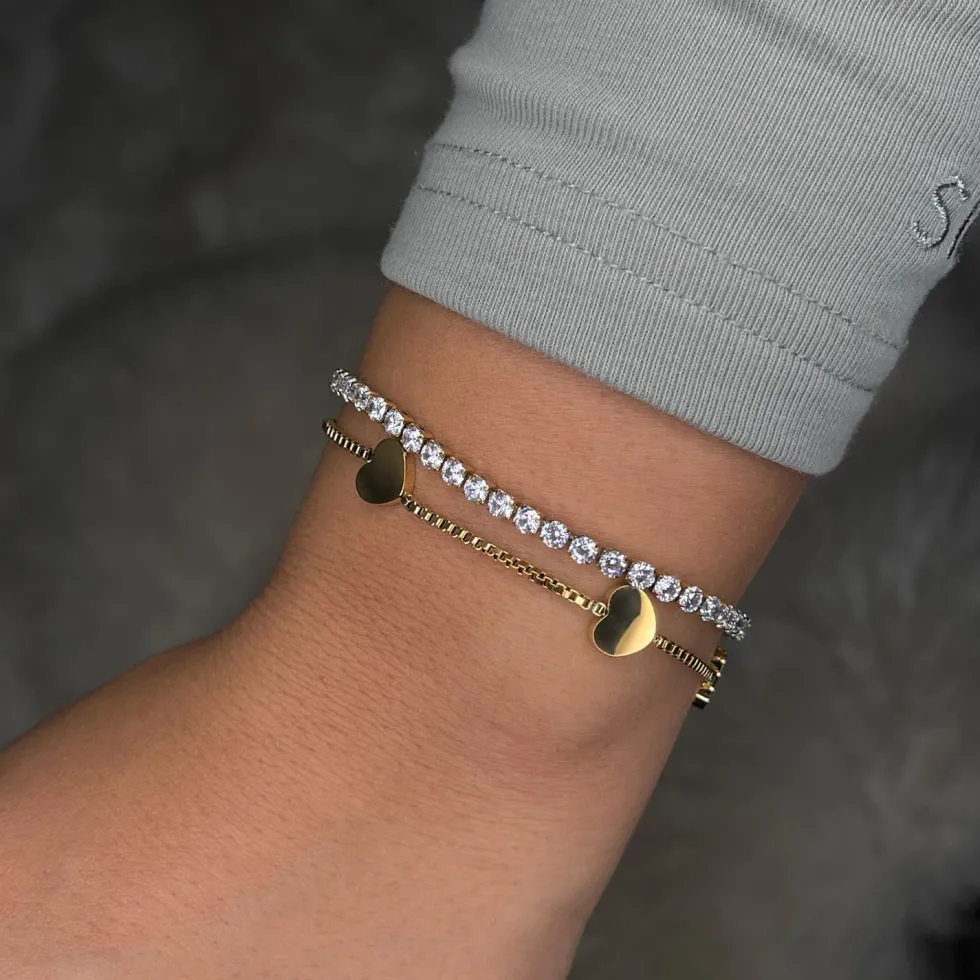 Lovely Tennis Armband | 18K vergoldet