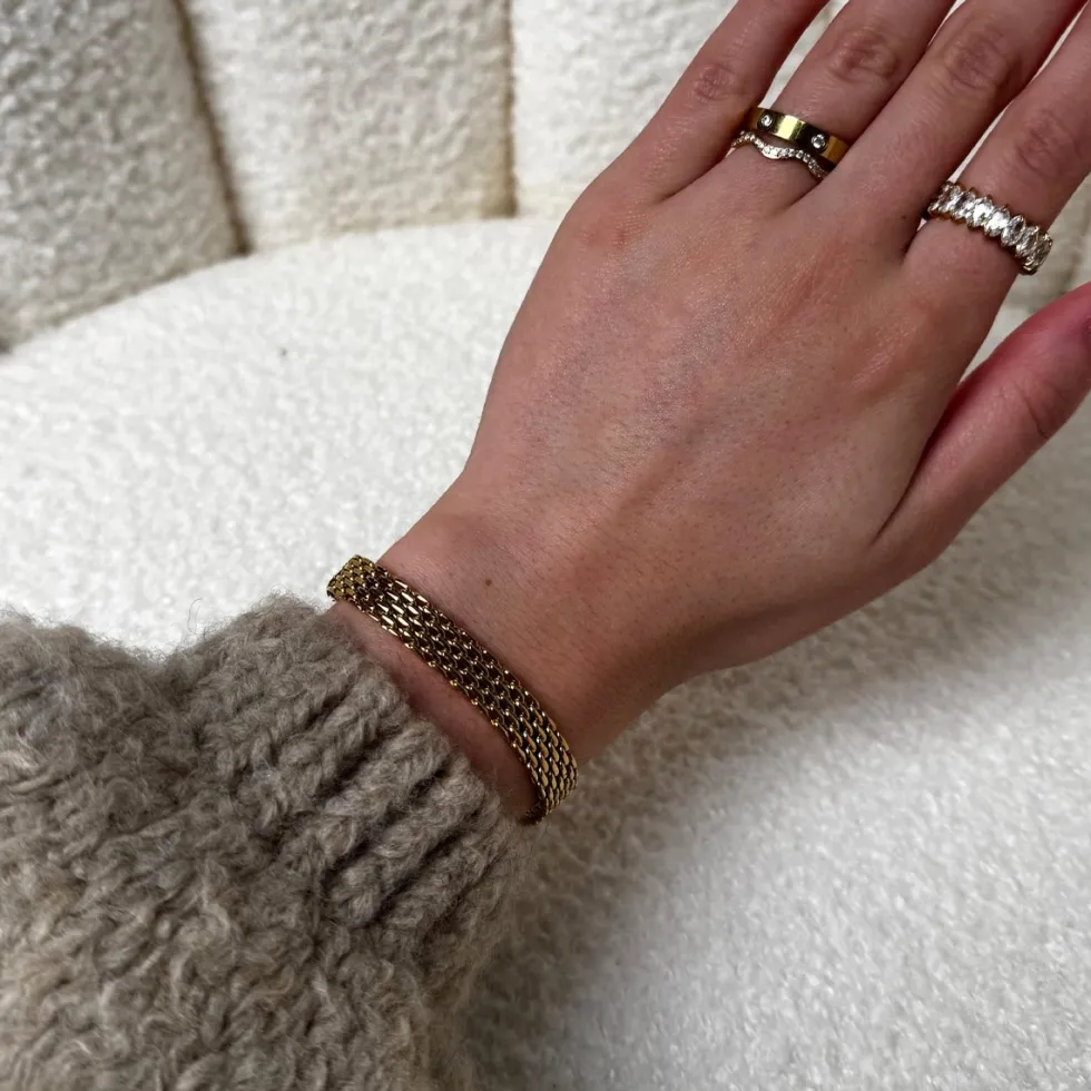 Mesh Armband | 18K vergoldet