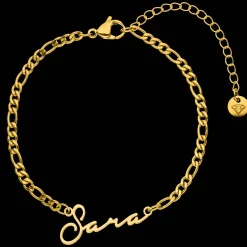 Namensfußkette | 18K vergoldet