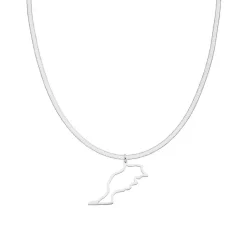 Nations Kette | Edelstahl Silber | Snake Skin