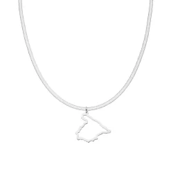 Nations Kette | Edelstahl Silber | Snake Skin