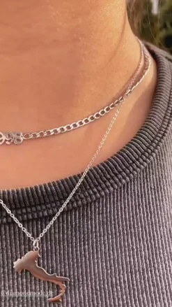 Nations Kette | Edelstahl Silber | Filigran