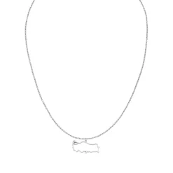 Nations Kette | Edelstahl Silber | Filigran