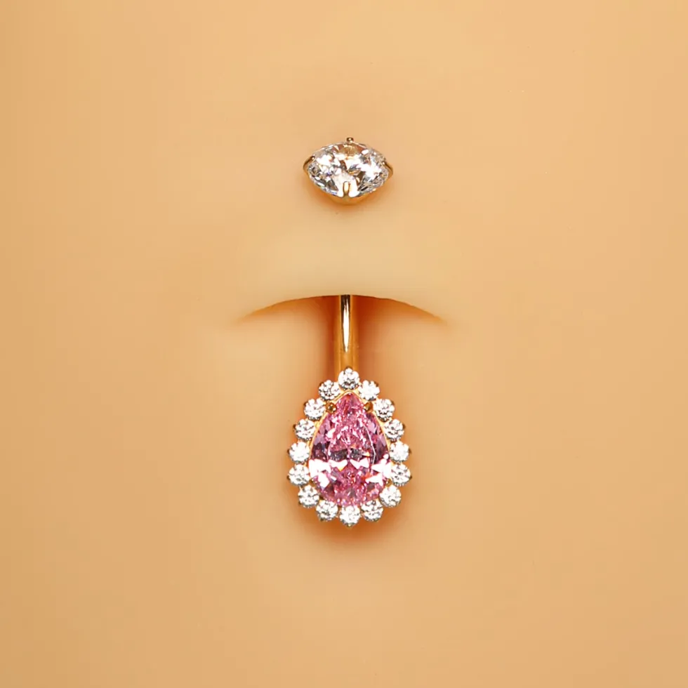 Pink Elegance Belly Piercing | Titan