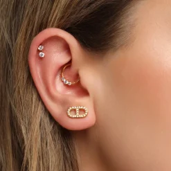 Prestige 2 Ohrstecker | 18K vergoldet