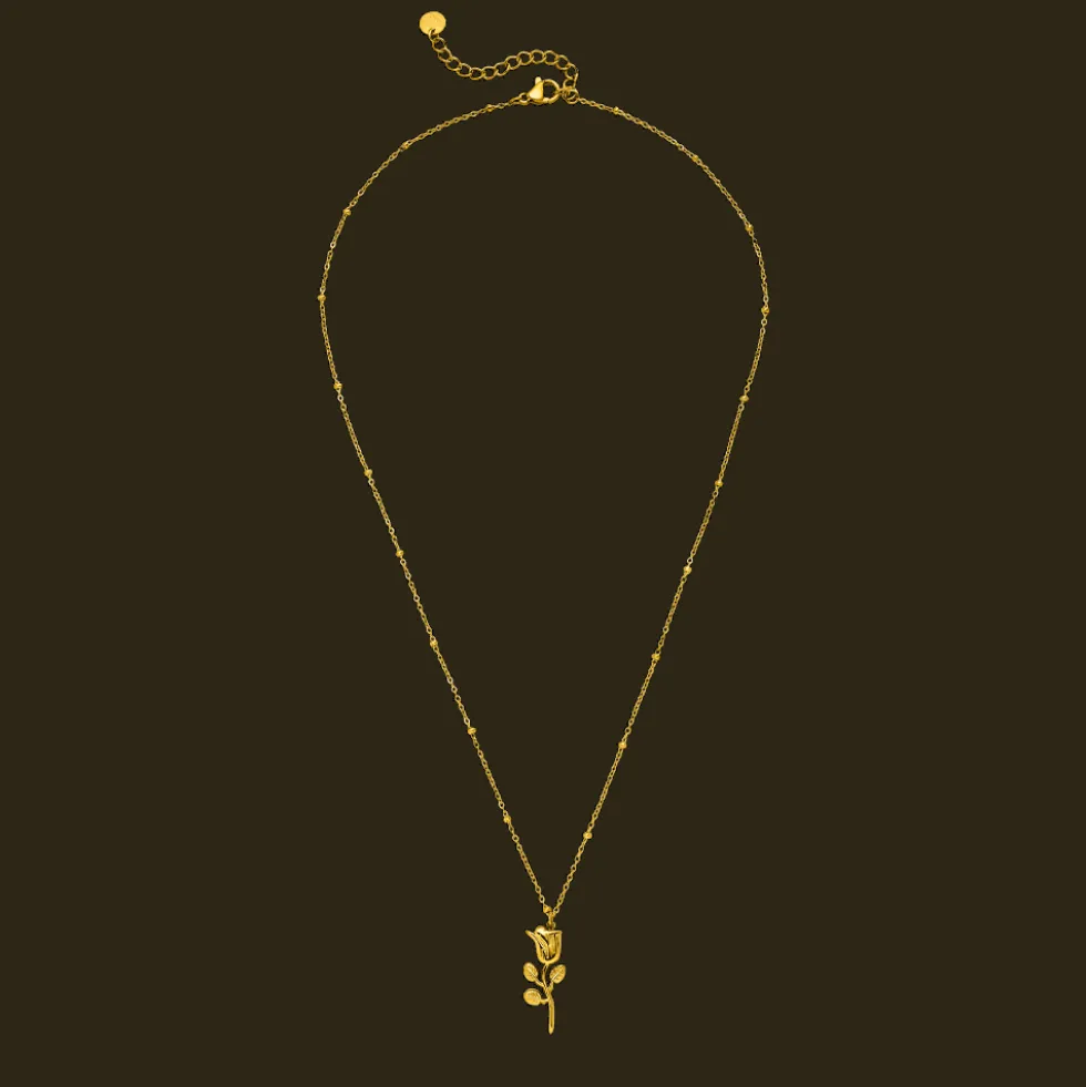 Rosen Kette | 18K vergoldet