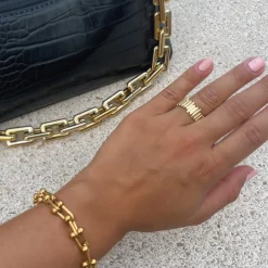 Shifted Ring | 14K vergoldet