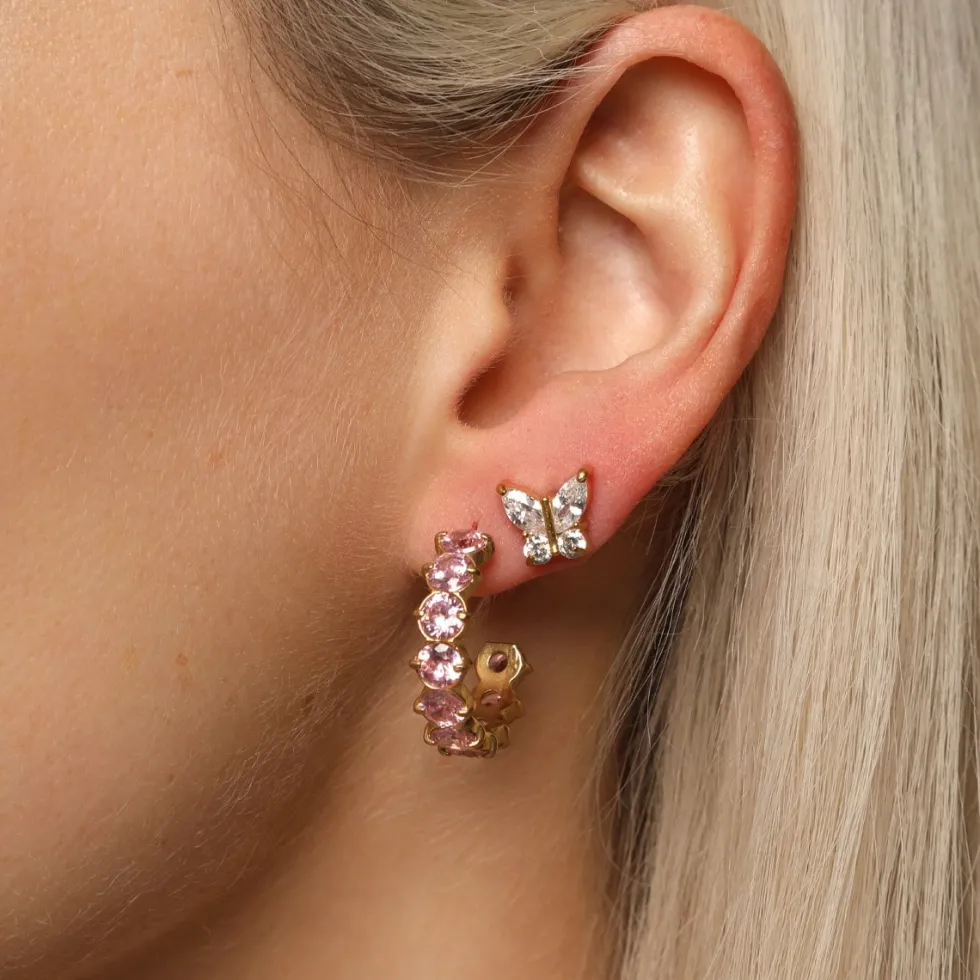 Shine Butterfly Ohrstecker | 18K vergoldet