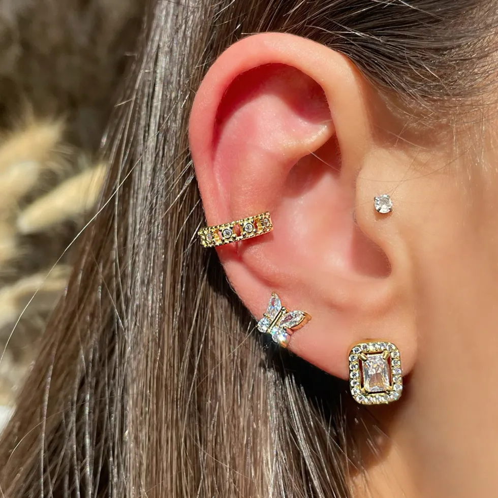 Shine Butterfly Ohrstecker | 18K vergoldet